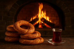Kadıköy simit fırını taş fırında pişmiş taze simit